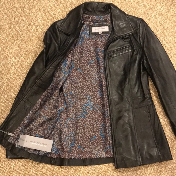 NWT Andrew Marc, Marc New York Real Leather Jacket - Picture 4 of 5